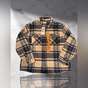 New Dakine Men's Plaid Shirt Jacket Size XXL Color Blue and Tan